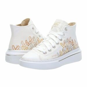 Skechers x J Gold Crown‎ Sz 9.5 New women’s, white + hearts sneakers